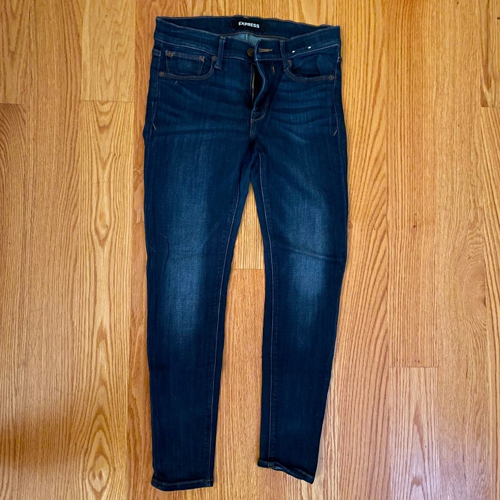 Express 4 short mid rise jean legging👖